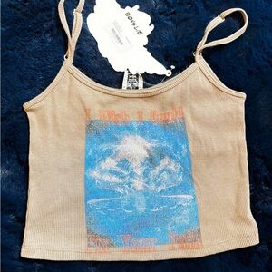 NWT Boys Lie crystal crop tank top